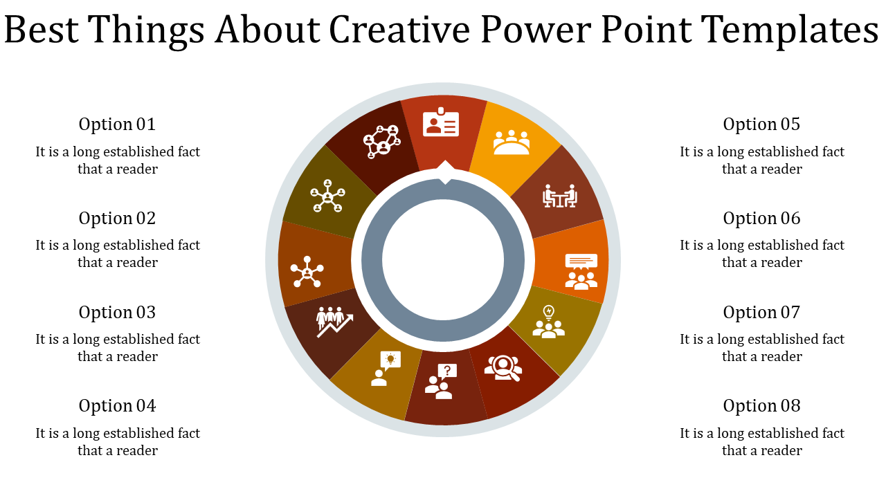 Free - A Eight Noded Creative Power Point Templates Presentation
